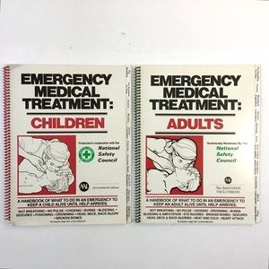 Emergency Medical Treatment: Children & Adults Spiral Bound Guide Books Set of 2